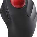 Nulea Wireless Ergonomic Trackball Mouse, Rechargeable, Bluetooth Rollerball Mouse, 44mm Index Finger Trackball, 5 Adjustable DPI, Compatible with PC, Laptop, Mac