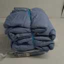 CozyLux King Size Comforter Set Grayish Blue, 7 Pieces Bed in a Bag, Dusty Blue Comforter King Size, All Season Bedding Sets with Stitch Quilted Comforter, Flat Sheet, Fitted Sheet, Pillowcases