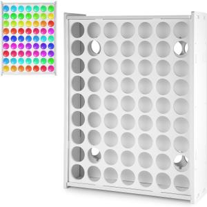 Paint Organizer, 63 Holes Acrylic Paint Storage, Vertical Rack Stand for 2oz Craft Paints, Wall Mounted
