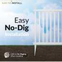 3ft H x 3.5ft W (2 Panels) No Dig Zippity Baskenridge Fence Panel Kit, Vinyl Fencing Panel, White Vinyl Fences for Yard, Temporary for Backyard, White Picket Garden Border, DIY ZP19037