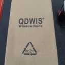 QDWIS 2 Pack Wood Curtain Rods for Windows 48 to 84 Inch,1'' Diameter Drapery Rods with Imitation Wood Grain Leaf Pattern Finials,Boho Adjustable Heavy Duty Curtain Rods Set,36-88'', Color:Natural Wood