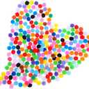 Ouligay 100pcs Mini Small Pom Poms for Crafts, 2cm 0.79 Inch Tiny Pompoms for Craft, Fuzzy Fluffy Pom Poms Balls Assorted for DIY Art Decorations Accessories