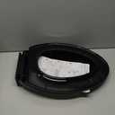 17" Round Quiet-Close Toilet Seat with Secure Locking System, Durable PP Material Toilet Seat Cover, Anti-Slip Black Design Easy to Install and Clean