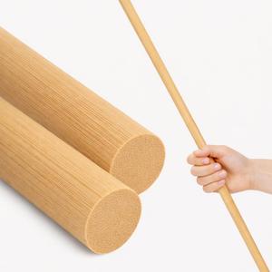 2PCS Bamboo Dowel Rods 1 x 48 Long Round Wooden Dowels for Crafts DIY and School Projects Natural Unfinished Craft Wood Sticks for Crafting and Decor Smooth Surface Birch Alternative