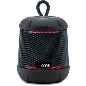 iHome Waterproof Bluetooth Speaker with Color Changing Lights, iP67 Certified Portable Speaker with Passive Subwoofer and Enhanced Bass (IBT155BXV)