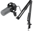 FIFINE K688 Podcast Microphone Kit, USB/XLR Dynamic Microphone with Boom Arm for PC/XLR Mixer, Gaming Mic with Mute Button, Headphone Jack for Vocal, Voice-Over, Streaming, Music Recording -K688CT