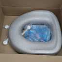 Comfort Toilet Seat Riser, Ergonomic Slope Design for Easier Sit-to-Stand, No-Tool Portable Aid for Seniors, Post-Surgery, Bariatric, Fits Standard/Elongated Toilets, with Cleaning Tablets