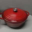 ENAMELED CAST IRON DUTCH OVEN 6QT, RED