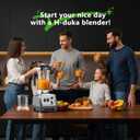 H-Duka 1800W Blender for Smoothies, 70oz Pitcher & 20oz Grinder, 28000 RPM High Speed Countertop Blender for Kitchen for Ice Crushing, Frozen Fruits & Nut Butter, 1-5 Min Timer, Multiple Speeds