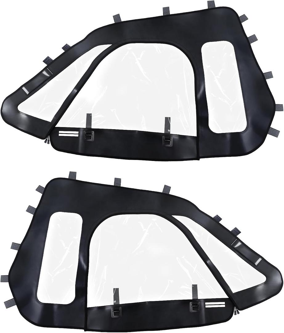 Soft Cab Enclosure Side Doors Fully Waterproof with 3 Pane Window Compatible with UTV Polaris RZR XP 1000 XP Turbo 2014-2023