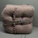 Rocking Chair Cushion - Chenille Fabric, High-Density Sponge, Durable Comfort Non-Slip Bottom Tufted Seat Pads with Ties, ChenillePink, 44x19x4 inch