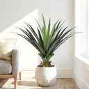 3ft Artificial Spiked Agave Plant, 36" Faux Agave Plants Indoor Small Floor Plant Perfect for Front Porch, Patio, Indoor Outdoor Home, Office Decor 1pcs