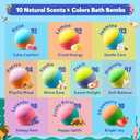 40 Kids Bath Bombs with Surprise Inside, Ocean & Jungle Animal Toys Gift Set with Natural Child-Safe Ingredients, Travel-Friendly Bath Bombs for Boys and Girls, Great for Birthdays, Christmas & Easter