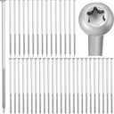 Moxweyeni 40 Pcs 7'' Gutter Screws Star Drive Screws Durable Nails for Fastening Gutters to Wood Sagging Gutters and Maintenance (Gray)