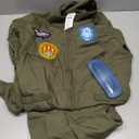 Spooktacular Creations Mens Fighter Pilot Jumpsuit Adult, Pilot Costume Men with Accessory for Halloween (Medium)