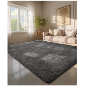 Ophanie 6x9 Area Rugs, Upgrade Non-Slip Fluffy Soft Rugs for Living Room, Large Shag Grey Fuzzy Plush Rug, Gray Shaggy Big Carpets for Bedroom, Kids Boys Girls Dorm Nursery Home Decor Aesthetic