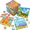 Vileafy Under The Sea Party Favors for Kids  12 Pack Ocean Animal Wooden Puzzles with Gift Bags  20-Piece Mini Jigsaw Toys for Boys & Girls Ages 4-8  Birthday Return Gifts, Classroom Prizes