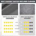TANYOO Recliner Cushion for Elderly - Patented Dual Seat Cushion for Sagging Recliner Replacement Booster Cushion for Easy Get Up from Chair, Sofa & Couch, Relieves Long-Sitting Pain 20x20x4 Brown
