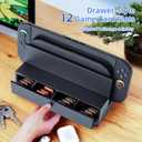 Lodaxu Wooden Wall Mount for Nintendo Switch 2/Switch/OLED and Dock, Drawer-Style 12 Game Card Holder Bracket, Multifunctional Stand for Switch 2 Accessories, Game Console Organizer Near TV