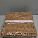 UBBCARE 2 Pack Wicker Basket, 11L11H10.5W inch Woven Paper Rope Storage Baskets for shelves, Foldable Cube Storage bin with Handle, Storage Basket for Organizing & Decor, Caramel