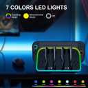 Wall Mount Charging Dock Station for Nintendo Switch 2,Controller Charging Dock Base with 7 RGB Light Modes and LED Charging Indicator,4 Game Card Slots, Black