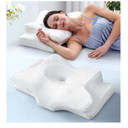 Emircey Clinical-Level Relief Cervical Neck Pillow for Sleeping, Orthopedic Contour Memory Foam Pillow for Side Sleepers, Cooling Reading Pillow for Neck Relief, Ergonomic for Back Stomach Sleepers