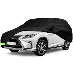 Yixin Waterproof Car Cover for 2004-2026 Lexus RX RX330 RX350 RX400H RX450H SUV Car Cover Custom Fit 100% Waterproof Windproof Strap & Single Door Zipper Up to 195 L (Black-for Lexus RX car Cover)