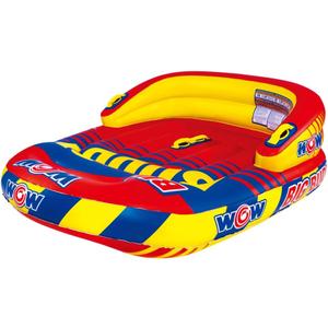 WOW Sports - Big Buddy 2 Person Inflatable Towable Deck Tube - Perfect For Kids & Adults - Boating Accessory