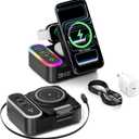 65W 8-in-1 Charging Station, 15W Magnetic Wireless Charger with Retractable Cable, 30W USB C Fast Charging Stand for iPad, Multiple Devices for iPhone 17 16 15 14 13 12 Pro Max Apple Watch Airpods