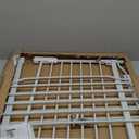 Extra Wide Baby Gate 57.5-62.2 Pressure Mounted,Child Dog Pet Safety Gates with Walk Through Door for Doorways Stairs No Drilling in Door,White