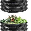 Gartist 2 Pcs 2x2X1 FT Round Galvanized Raised Garden Bed Kit, Black Outdoor Planter Garden Bed, Metal Raised Box for Vegetables, Fruits, Flowers & Herbs