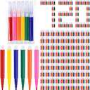 720 Pcs Mini Markers Bulk Colored Pen 3.4 Inch Vibrant Colors Portable Short Colored Markers Assorted Multicolor Watercolor Marker Pen for Adult Office Supplies (6 Colors)