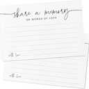 GardenCity Share a Memory Card - 50 Pack, Share a Memory Cards for Celebration of Life, Funeral, Memorial, Birthday, Graduation, Bridal Shower, 4” x 6", Minimalist
