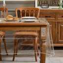 Clear Plastic Tablecloth Rectangle Vinyl Transparent PVC Table Cloth 100% Waterproof Oil-Proof Stain Resistant Wipeable Table Protector Cover for Dinning Table, 54 x 78 Inch.
