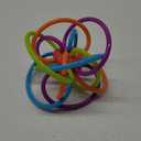 Manhattan Toy Winkel Rattle & Sensory Teether Toy, Blue/Green/Orange, 5 Inch x 4 Inch x 3.5 Inch