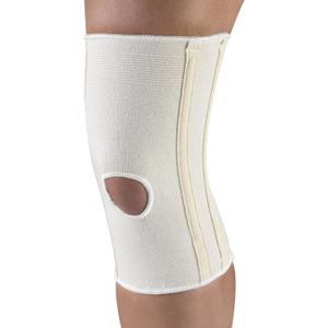 CHAMPION Knee Brace Flexible Stays Knit Elastic, White, Large
