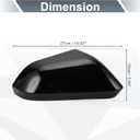 X AUTOHAUX Car Rear View Right Passenger Side Mirror Cover Cap Replacement Gloss Black for Lincoln MKZ 2013-2017 Mirror Guard Covers Exterior Decoration Trims