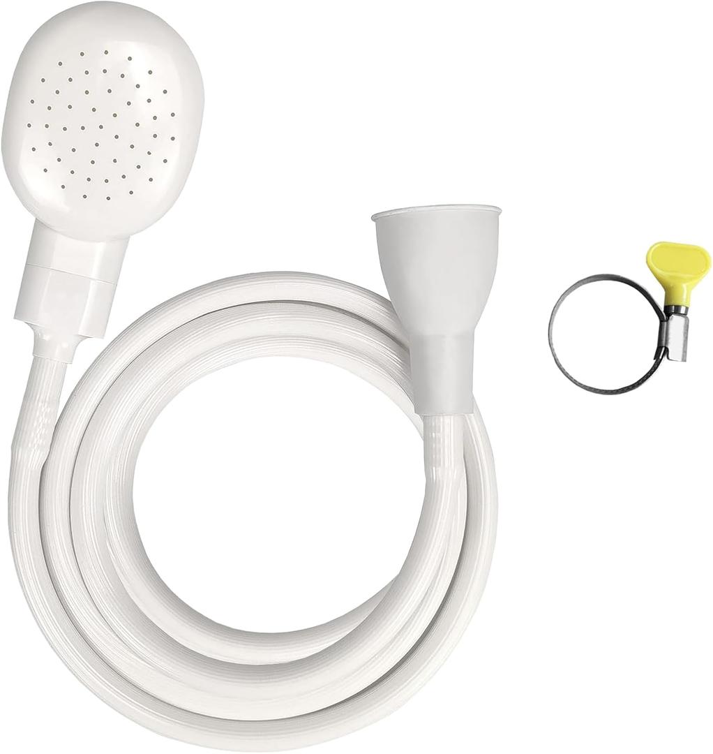 Portable Rubber Hose Nozzle, Size, Easy to Use, Hand Shower, Suitable for People or Pets (3m)