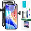 iPhone 11 Pro Max Screen Replacement Kit 6.5'' LCD Display 3D Touch Full HD Digitizer Full Assembly Repair Kits Waterproof Frame Sticker+Screen Protector
