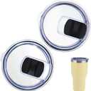 Magnetic 30 oz Tumbler Lid Compatible with Rtic Coffee Travel Mug 30oz ONLY,Splash Proof And BPA Free Replacement Lid,2Pack(OLD Rtic 30oz Not Fit)