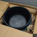 Large-Planter-Indoor-Outdoor Plant Pots, 16 inch 4 Pack Plastic Flower Pots with Saucer And Drainage Holes, Modern Garden Planters For Planting Medium Large Plants, Decorative Resin Garden Pots (Blue Green)