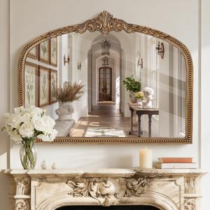 Tiuposr 32x42 Inches Vintage Wide Arched Mirror