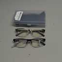 Men Progressive Multifocus Reading Glasses No-Line Bifocal Transition Blue Light Computer Multifocal Readers (Half Magnification Strength Top Multifocal(black/Brush Gun))