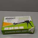 1.57 LB Large Capacity Jerky Gun Kits, Stainless Steel Jerky Shooter Cannon, Beef Stick Gun, Beef Deer Jerky Maker, Meat Gun, Sausage Stuffer with 5 Nozzles 5 Brushes 1 Meat Pusher, Gift for Women Mom