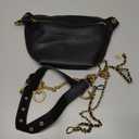 Minimalist Leather Bum Bag for Women Crossbody, Lightweight Fanny Pack Belt Bag