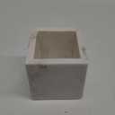 Creative Co-Op Large Square Marble Container, White (4-1/2" Square)