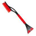 BWBWND Snow Brush with Ice Scraper for Car, 24" Scratch Free Snow Removal Tool with Ergonomic Foam Grip, 2 in 1 Detachable Ice Scraper & Brush for Vehicle Windows/ Windshield (Red)