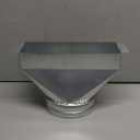 Tandefio 6" Dia Rectangular to Round Duct Transition 3-1/4" x 10" to 6" Galvanized Transition to Round HVAC Duct Adapter Microwave Vent Kit for Range Hood, Exhaust Vent