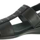 Easy Spirit womens HazelWedge Sandal (8.5 X-Wide, Black)