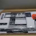 Rolling Adjustable Height Desk with Drawer and Wheels, Portable Small Standing Desk Pneumatic for Home Office, Mobile Computer Laptop Desk Cart, Medical Sofa Overbed Table, Black Walnut (30x18 in)